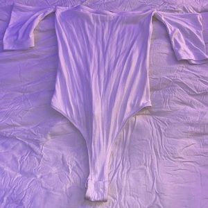 White off the shoulder bodysuit
